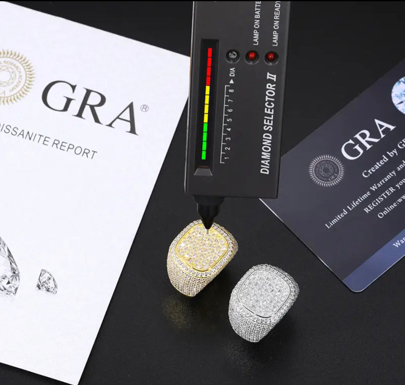 Moissanite Ring 925 Silver