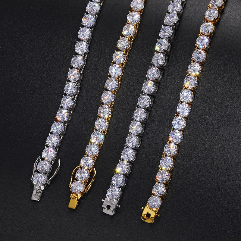 8mm-10mm VVS1 Moissanite Tennis Necklace S925 Sterling Silver Necklace/Bracelet