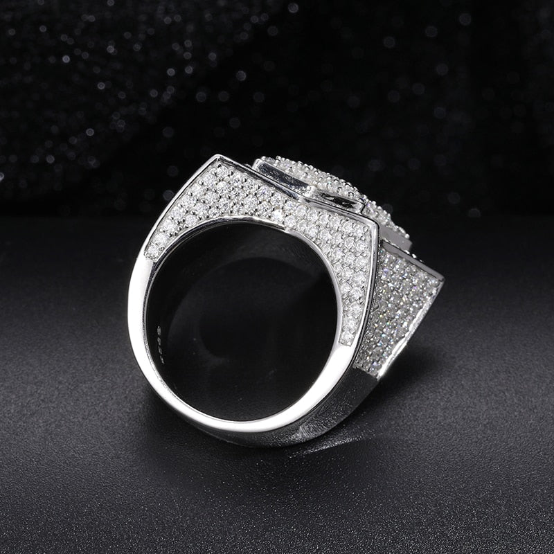 VVS1 With Certificate Moissanite Star Rings 925 Sterling Silver