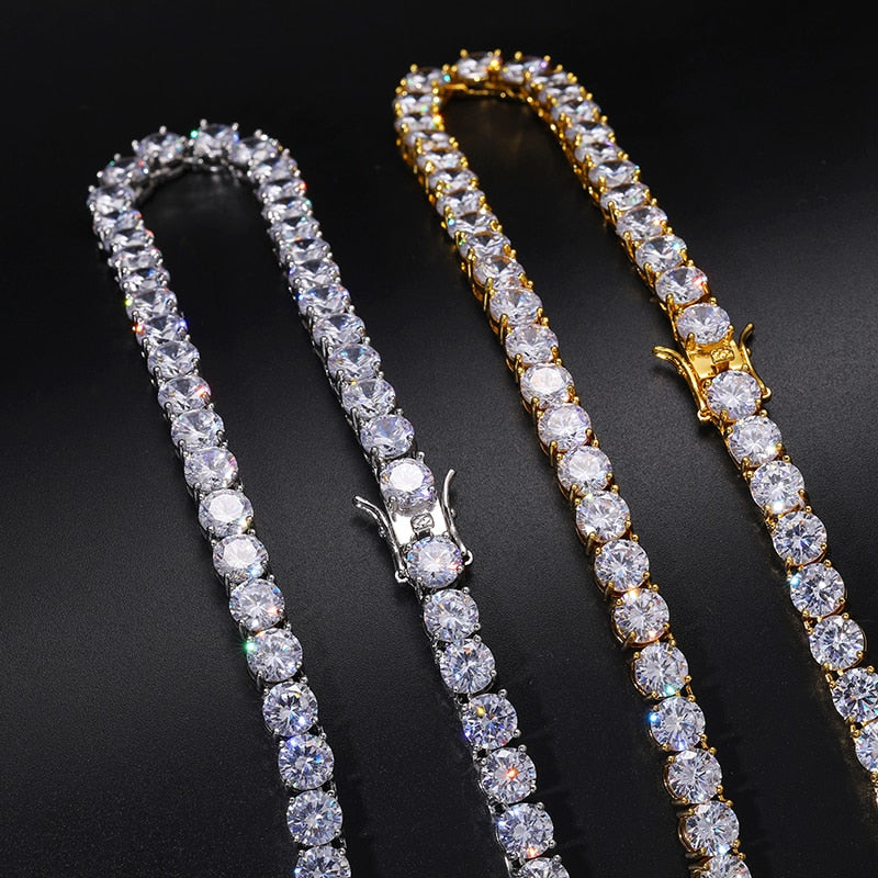 8mm-10mm VVS1 Moissanite Tennis Necklace S925 Sterling Silver Necklace/Bracelet