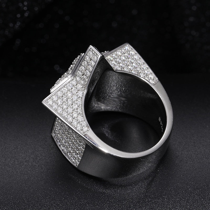 VVS1 With Certificate Moissanite Star Rings 925 Sterling Silver