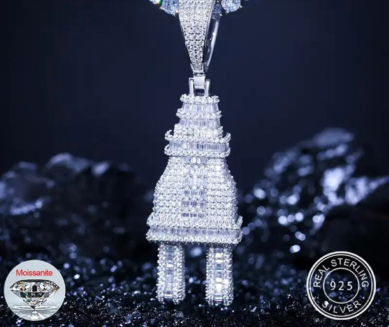 VVS Plug Pendant Large 925 Silver
