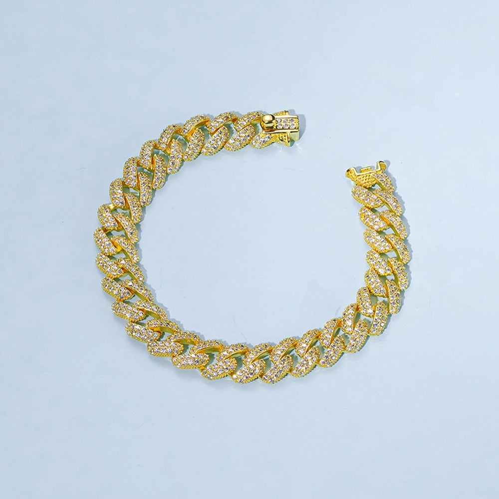 925 Sterling Silver Moissanite Cuban Bracelet