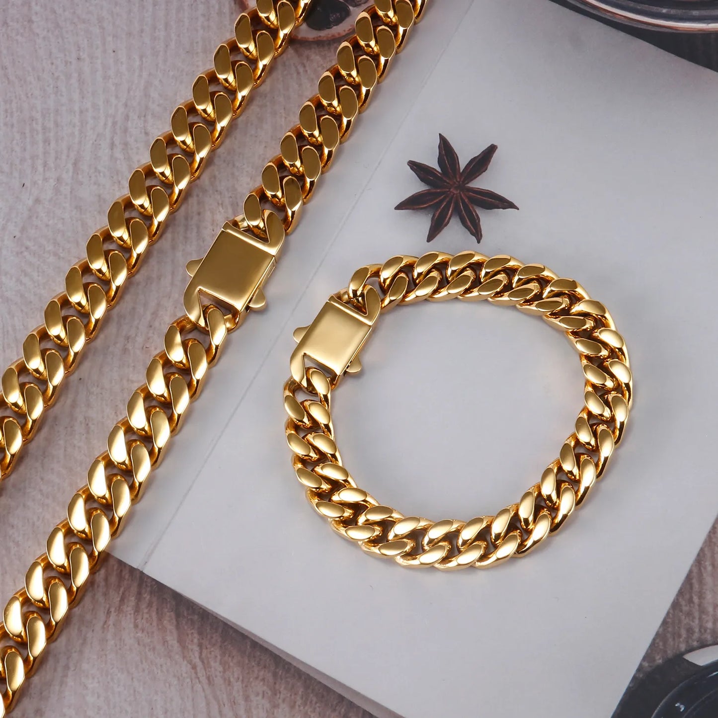 Stainless Steel Chain Necklace Bracelet