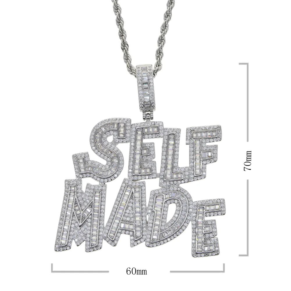 Self Made Charm Pendant With Long Rope Chain