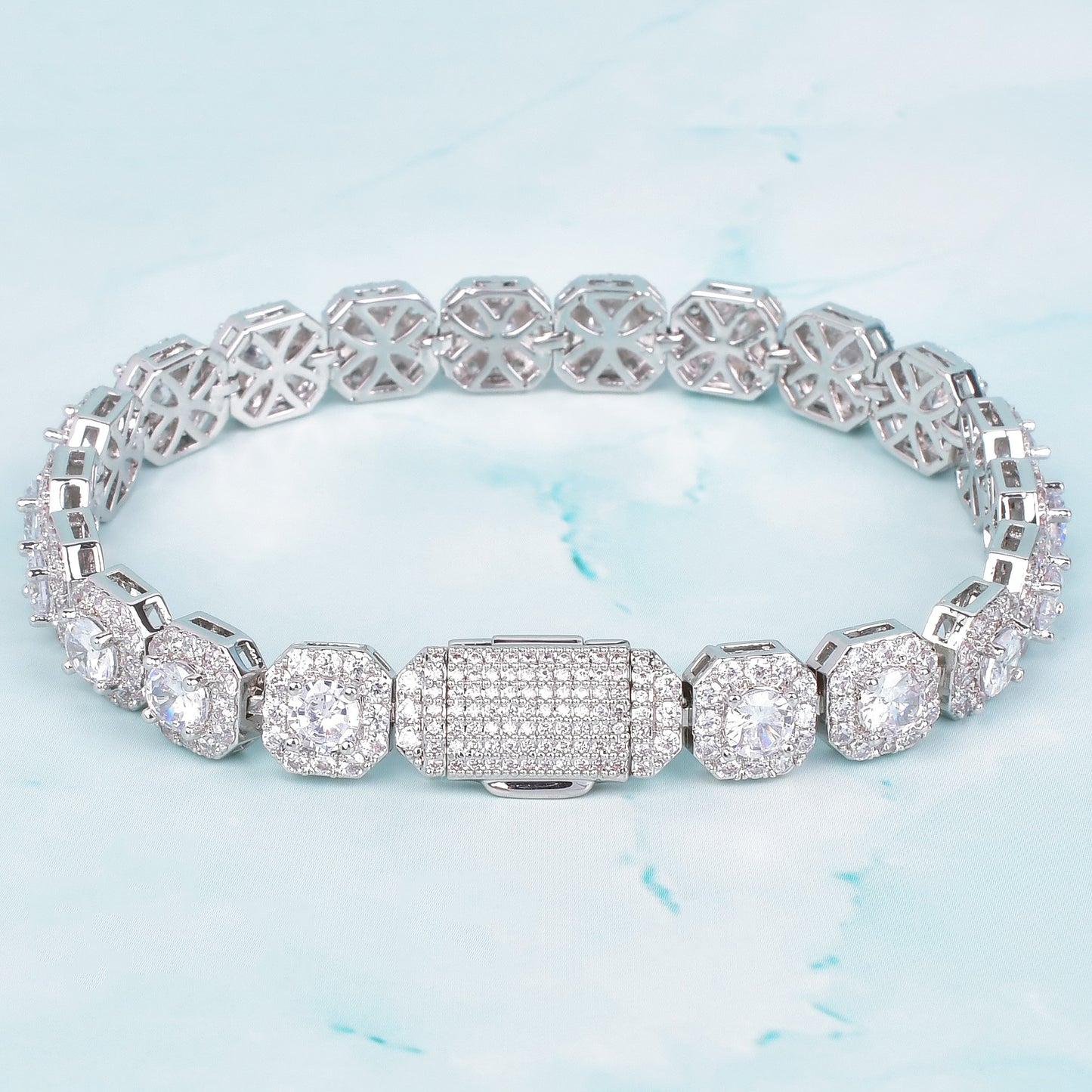 Clustered Tennis Bracelet