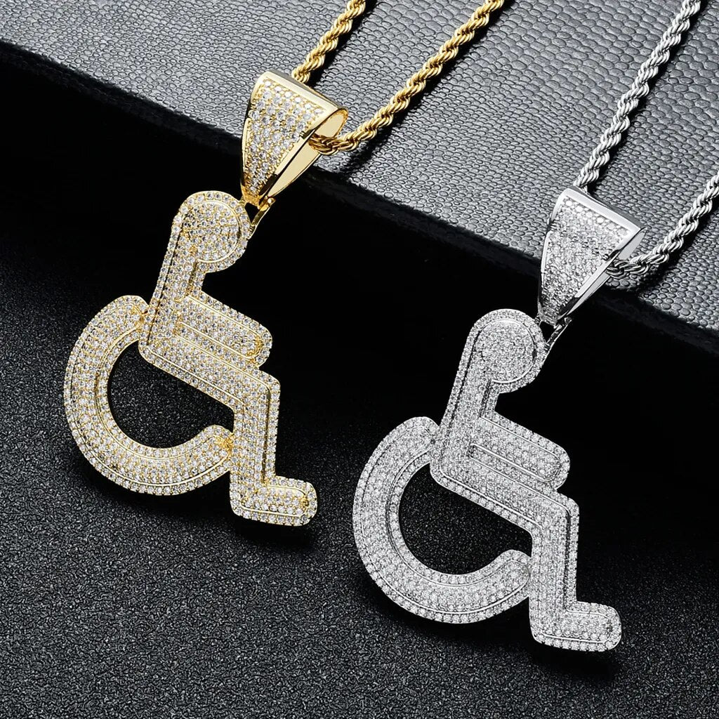 Wheelchair Handicap Sign Pendant