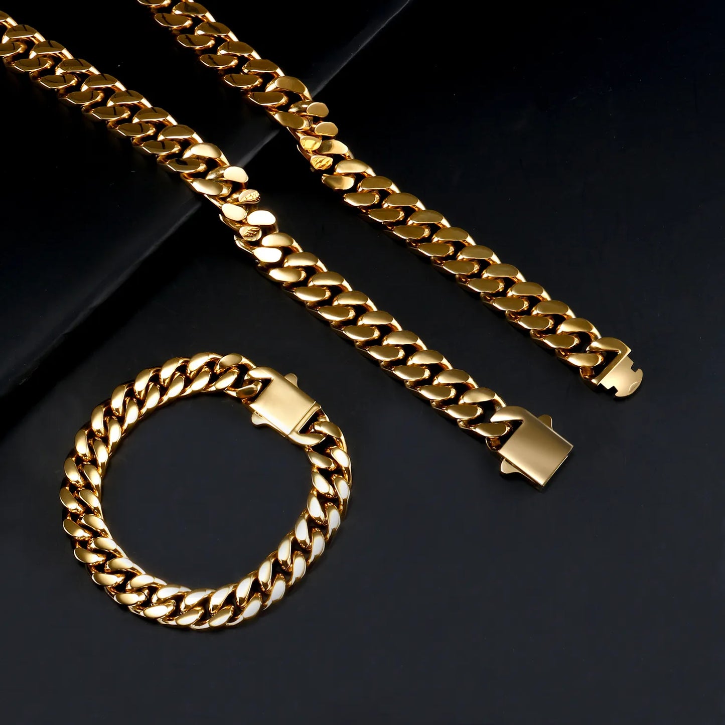 Stainless Steel Chain Necklace Bracelet