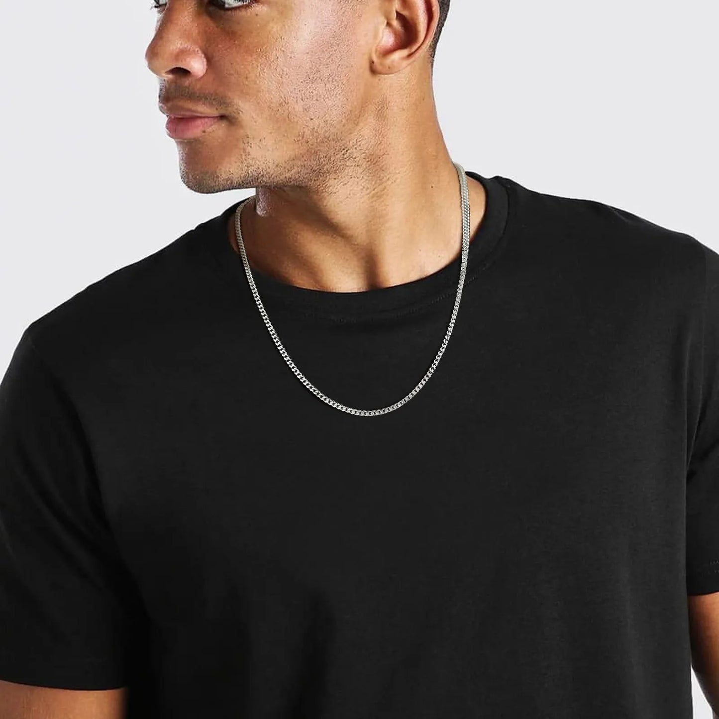 Franco Chain Necklace 3mm Thick Stainless Steel Necklace