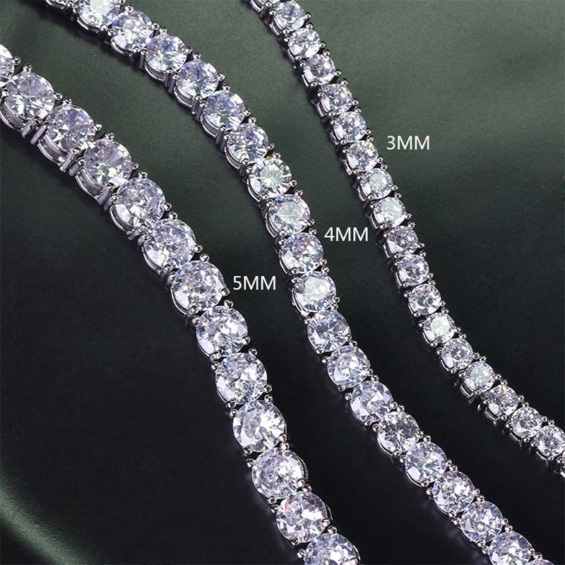 925 Sterling Silver Real Moissanite Tennis Chain/Bracelet