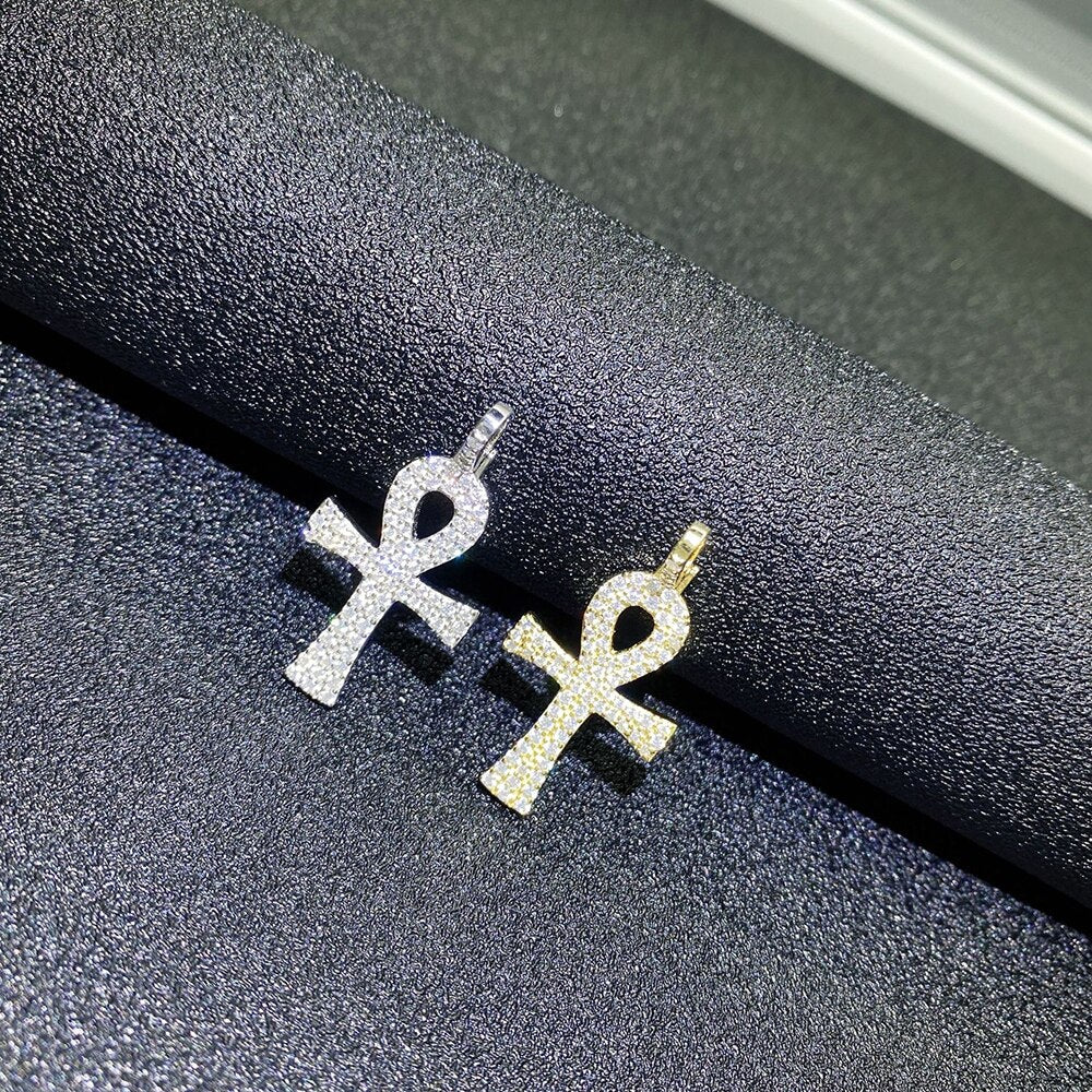 Moissanite Diamond Cross Pendant S925 Silver Passes Tester With GRA
