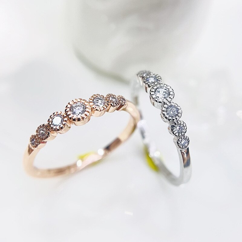Silver Color Ring CZ Eternity