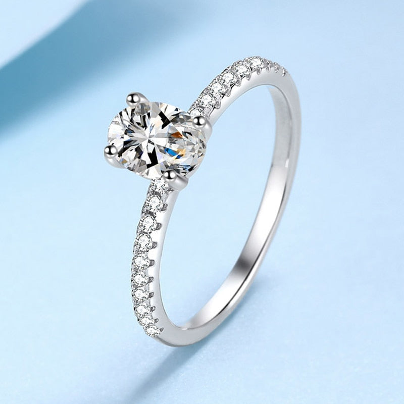 Oval Cut 2ct Moissanite 925 Silver