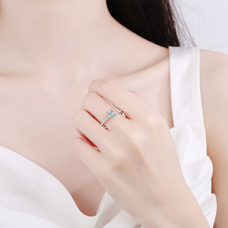 Oval Cut 2ct Moissanite 925 Silver