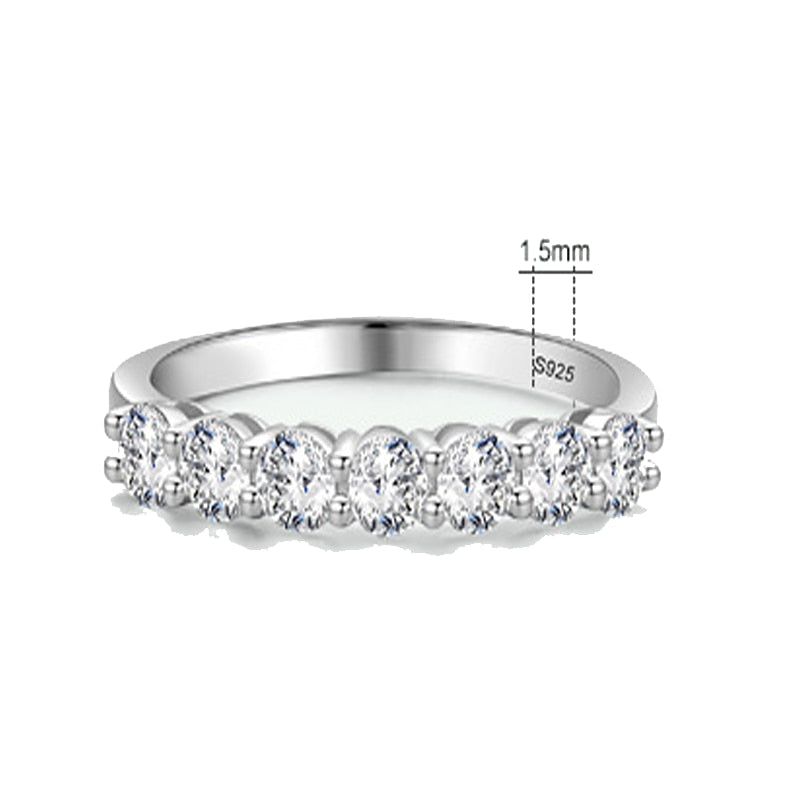 925 Sterling Silver Stackable Round Dazzling CZ Ring