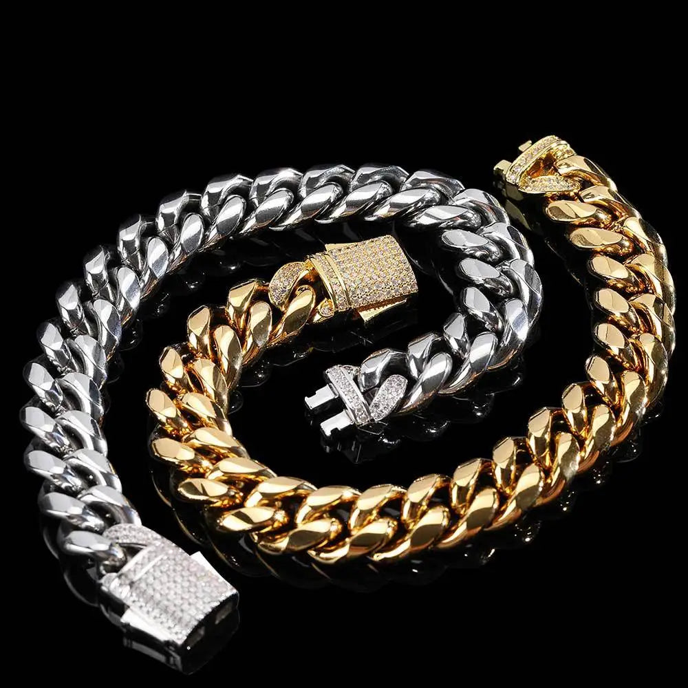 Stainless Steel Cuban Chain Titanium Steel Men's Bracelet