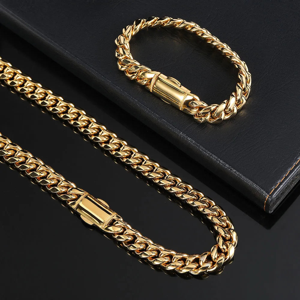 12mm Curb Miami Stainless Steel Cuban