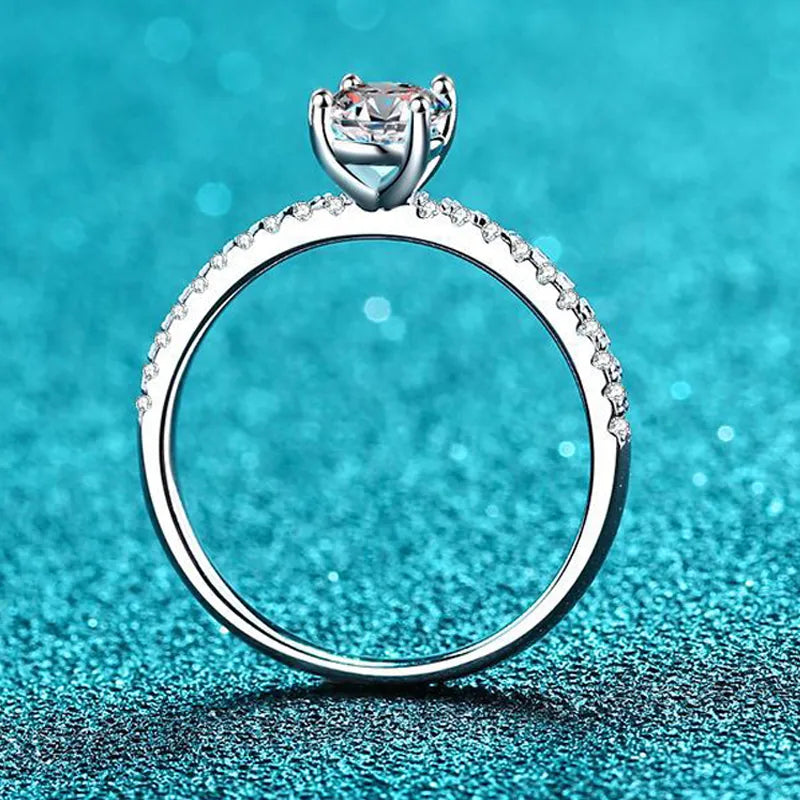 Oval Cut 2ct Moissanite 925 Silver
