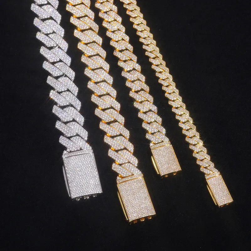 Cuban Chain in Moissanite and S925 Silver