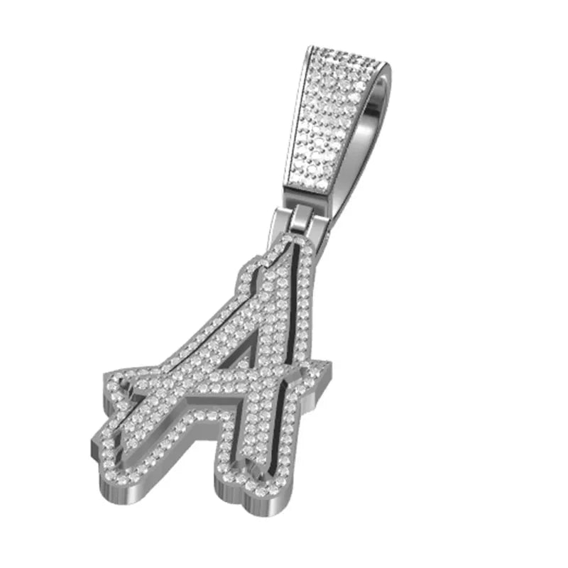 Moissanite Letters 925 Silver Pendant