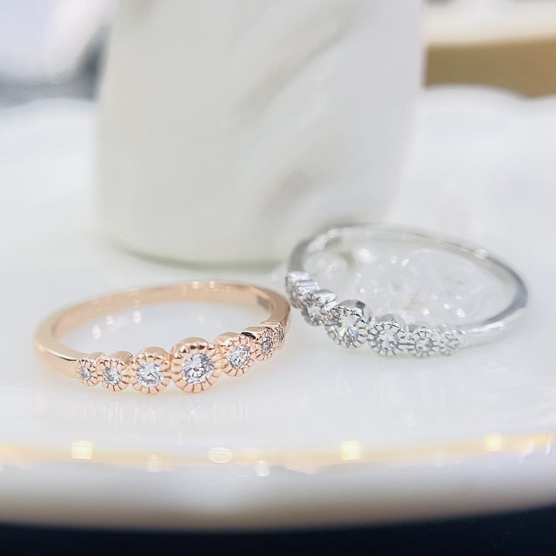 Silver Color Ring CZ Eternity