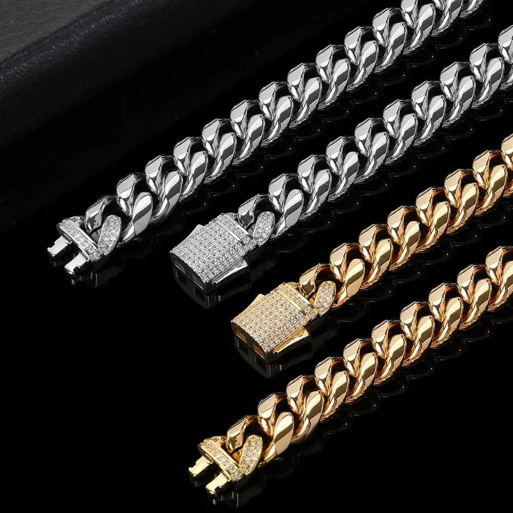 Stainless Steel Cuban Chain Titanium Steel Men's Bracelet