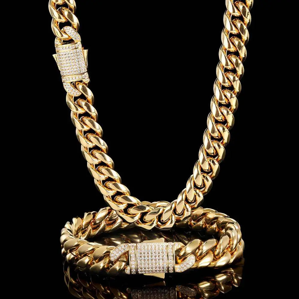 Stainless Steel Cuban Chain Titanium Steel Men's Bracelet