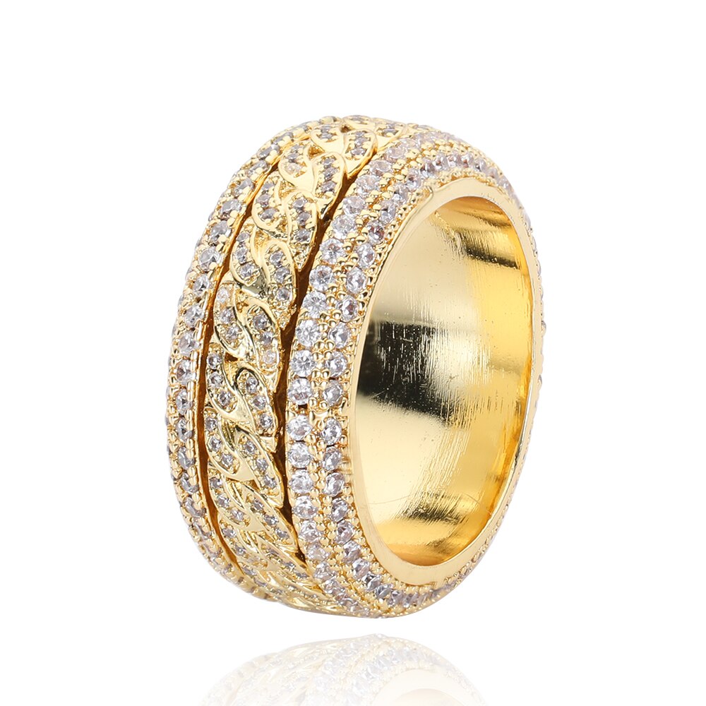 14k Gold Plated Ring Cubic Zirconia Eternity