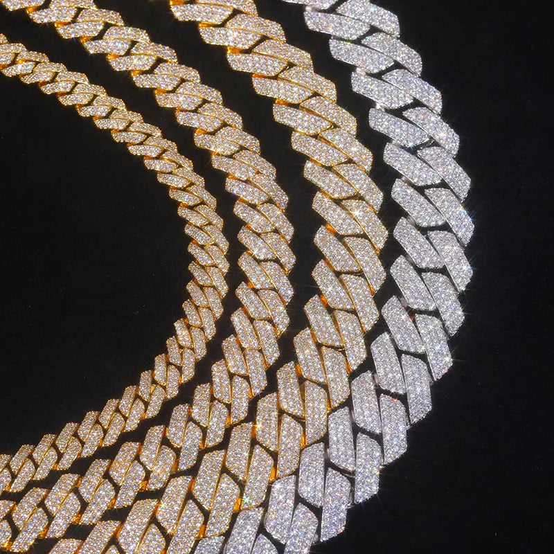 Cuban Chain in Moissanite and S925 Silver