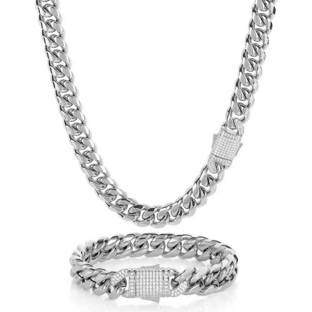 Stainless Steel Cuban Chain Titanium Steel Men's Bracelet