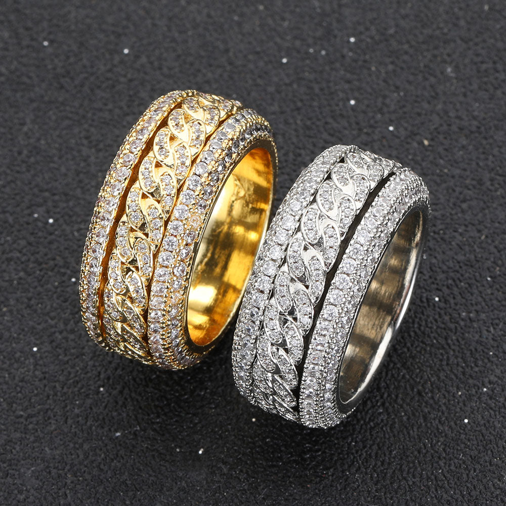 14k Gold Plated Ring Cubic Zirconia Eternity