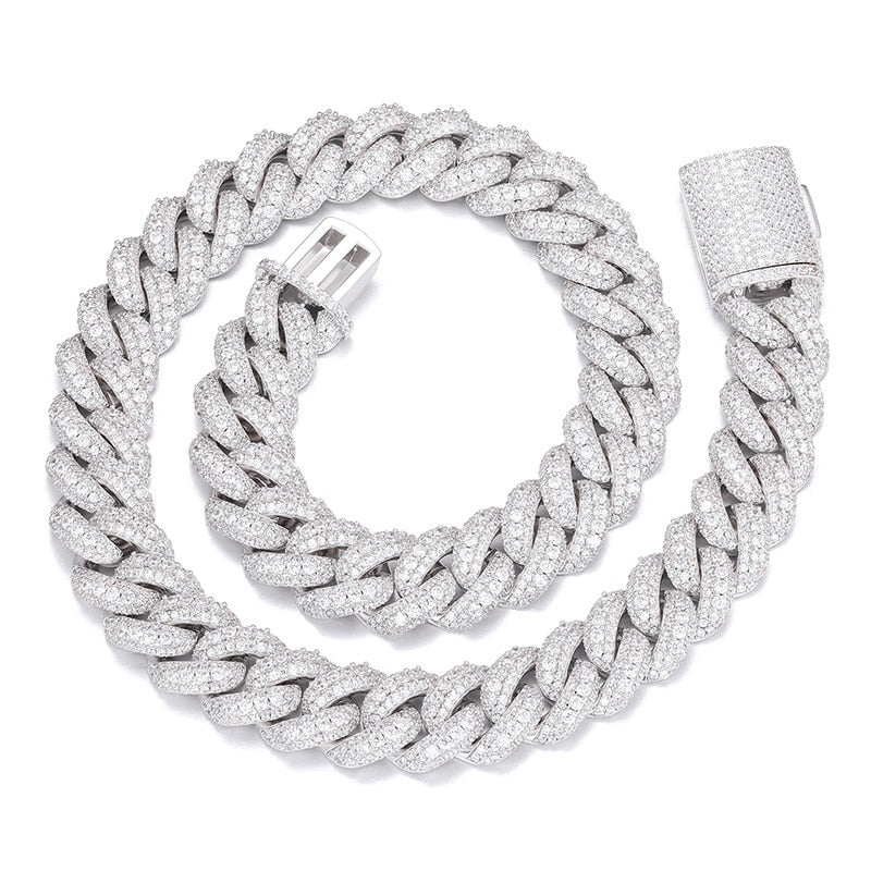 18mm Solid Round Cuban Miami Link Chain