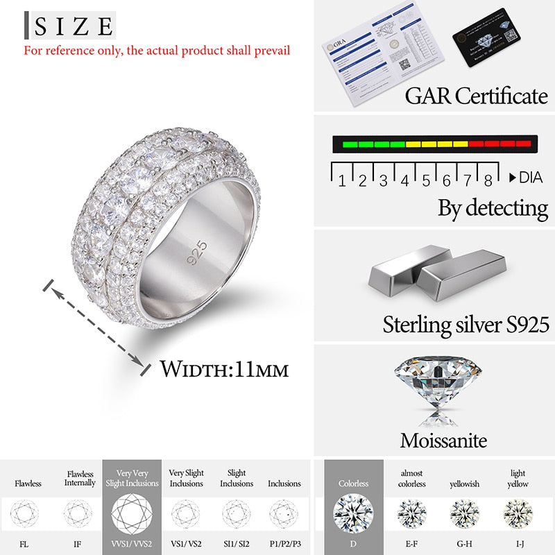Moissanite Ring S925 Sterling Silver