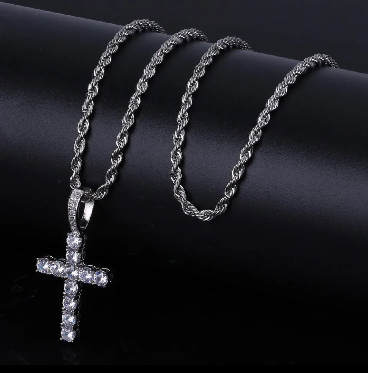 D Color Moissanite Cross 925 Silver