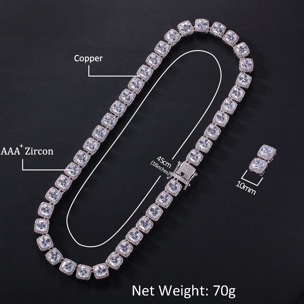 Tennis Chain 10mm Fully Iced Out Chain/Bracelet
