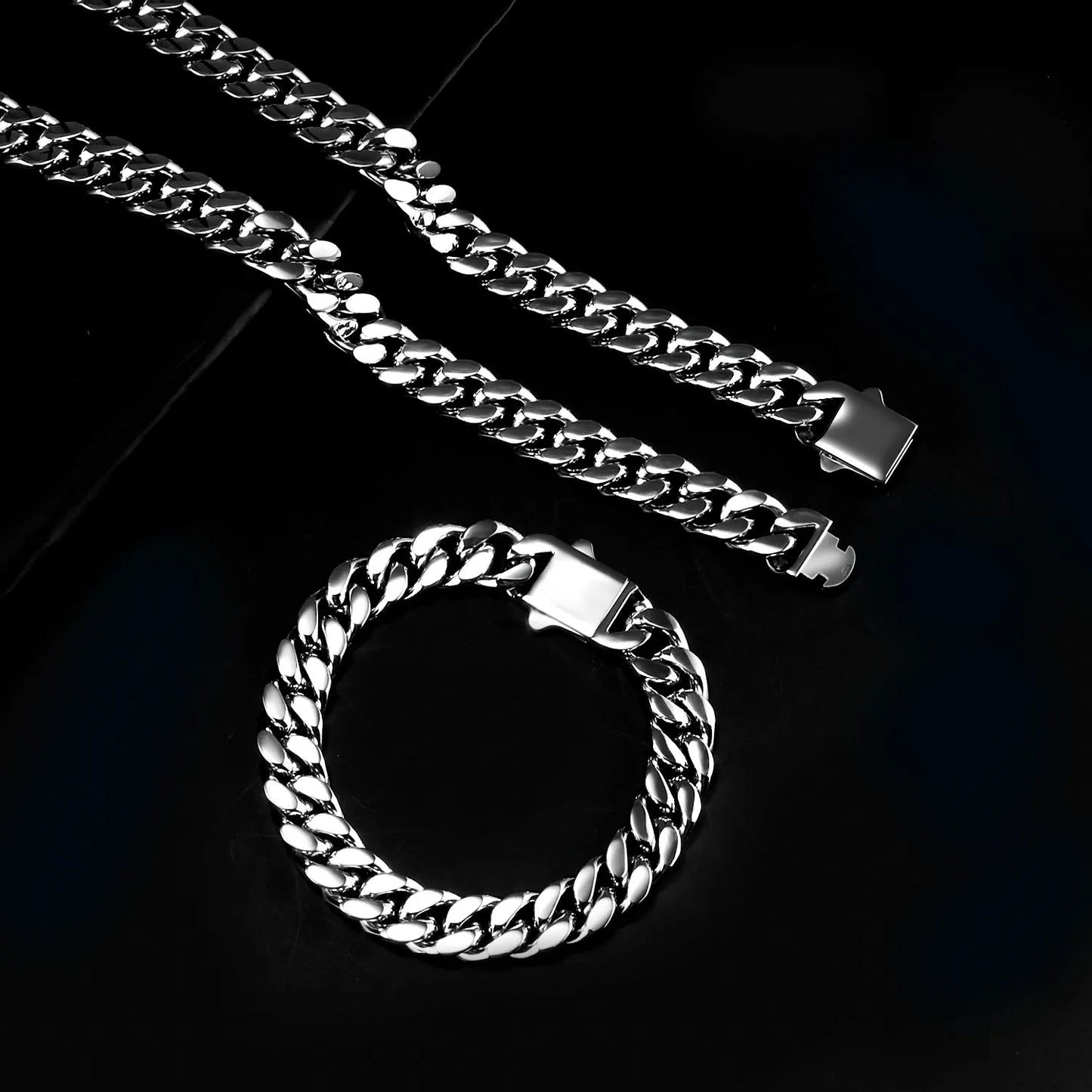 Stainless Steel Chain Necklace Bracelet