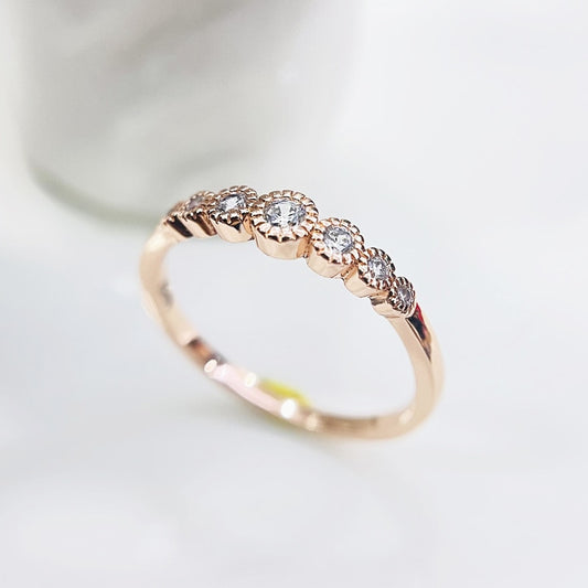 Silver Color Ring CZ Eternity