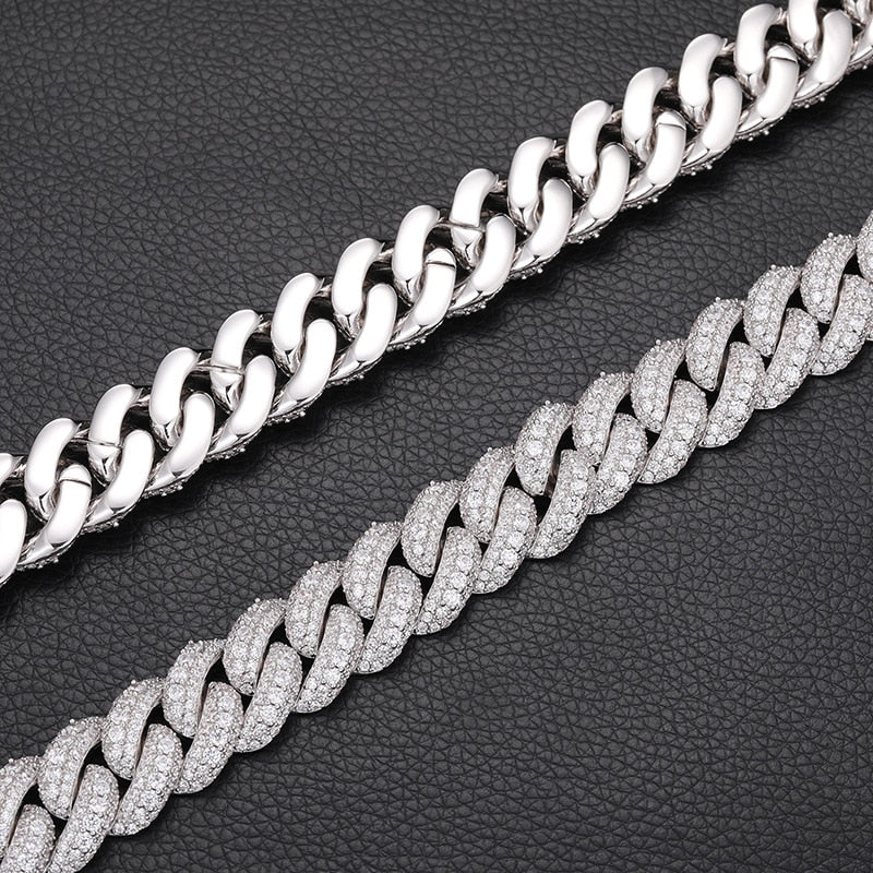 18mm Solid Round Cuban Miami Link Chain