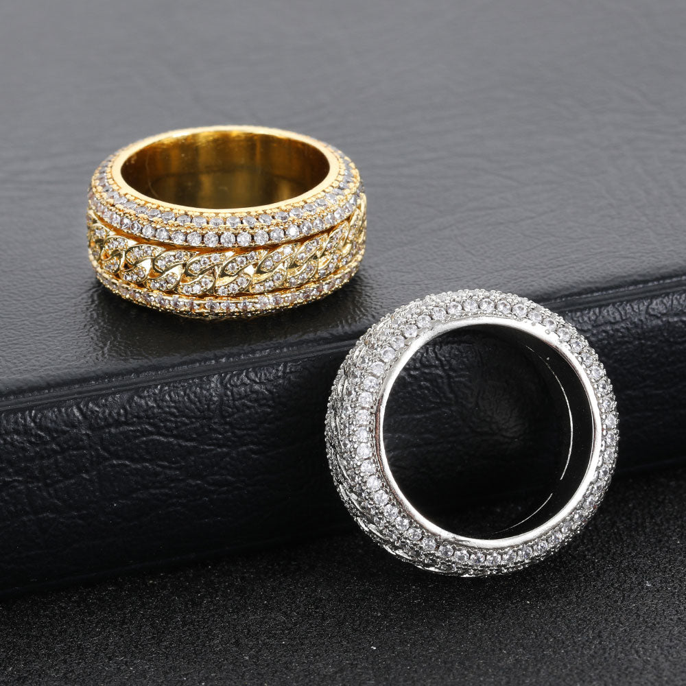 14k Gold Plated Ring Cubic Zirconia Eternity