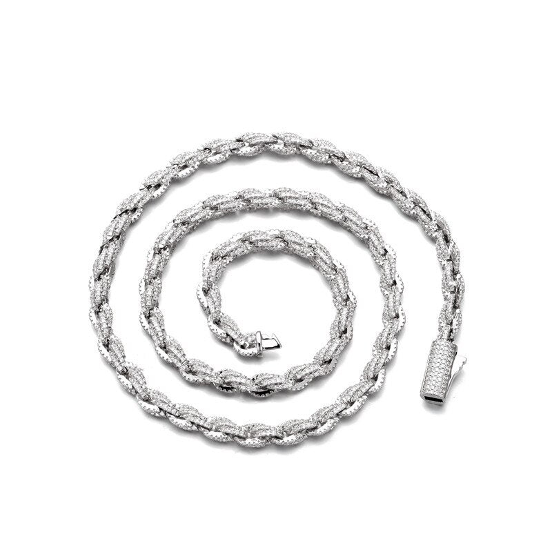 6MM Twist Rope Chain Zircon