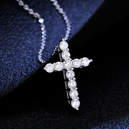 925 Sterling Silver Pendant 1ct Moissanite Diamond Necklace