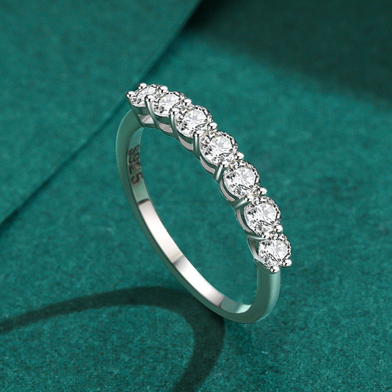925 Sterling Silver Stackable Round Dazzling CZ Ring