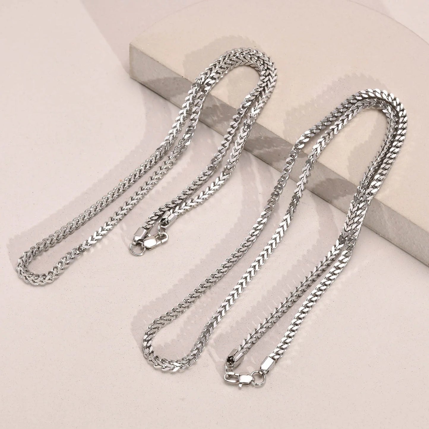 Franco Chain Necklace 3mm Thick Stainless Steel Necklace