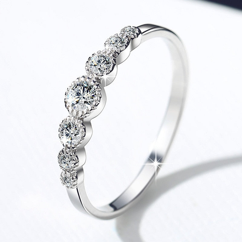 Silver Color Ring CZ Eternity